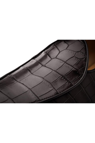 SUPERGLAMOUROUS Tangerine Crocodile Belgian Loafer(SPGM1348)