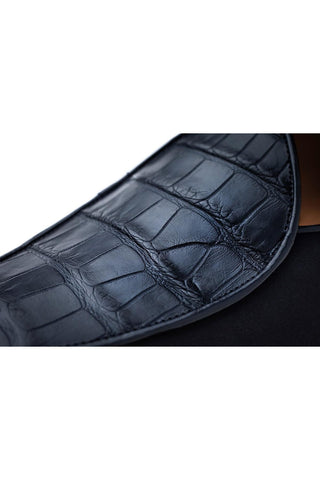 SUPERGLAMOUROUS Tangerine Crocosuede Exotic Crocodile / Suede Belgian Loafers (SPGM1337)-AmbrogioShoes