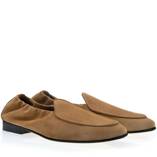 SUPERGLAMOUROUS Tangerine Men's Shoes Unlined Suede Leather Slip-On Loafer (SPGM1365)-AmbrogioShoes