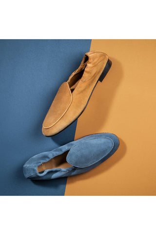 SUPERGLAMOUROUS Tangerine Unlined Suede Slip-On Loafer-AmbrogioShoes