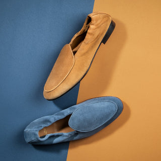 SUPERGLAMOUROUS Tangerine Unlined Suede Slip-On Loafer (SPGM1365)-AmbrogioShoes