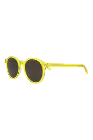 Saint Laurent SL521 Transparent Yellow Sunglasses-AmbrogioShoes