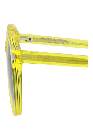 Saint Laurent SL521 Transparent Yellow Sunglasses-AmbrogioShoes