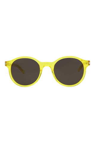Saint Laurent SL521 Transparent Yellow Sunglasses-AmbrogioShoes