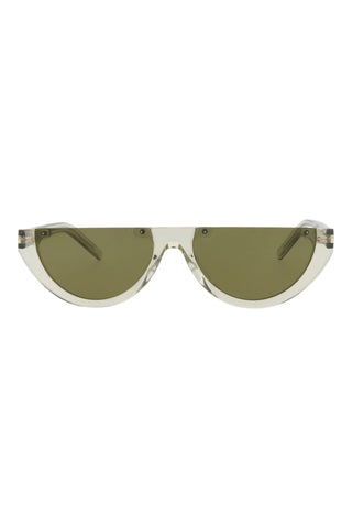 Saint Laurent SL563 Transparent Light Green Sunglasses-AmbrogioShoes