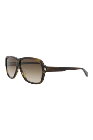 Saint Laurent SL609CAROL Khaki Melange Havana Sunglasses-AmbrogioShoes
