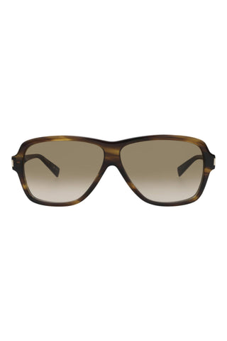Saint Laurent SL609CAROL Khaki Melange Havana Sunglasses-AmbrogioShoes