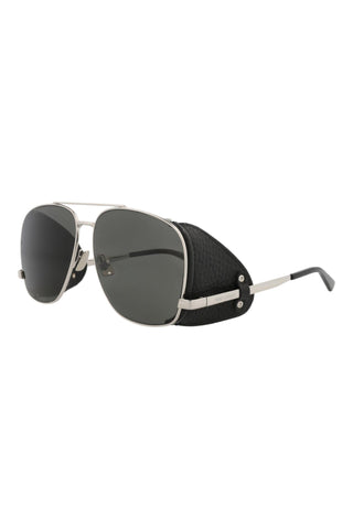 Saint Laurent SL653LEONL Silver Sunglasses-AmbrogioShoes