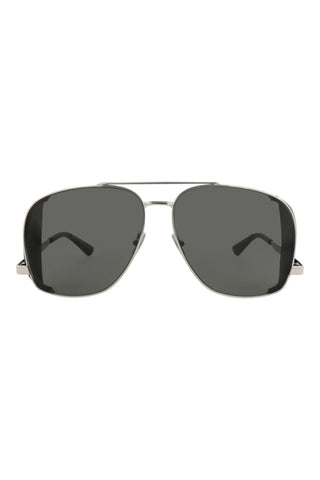 Saint Laurent SL653LEONL Silver Sunglasses-AmbrogioShoes