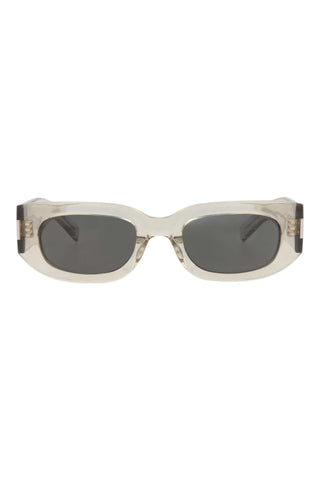 Saint Laurent SL697 Transparent Cream Sunglasses-AmbrogioShoes
