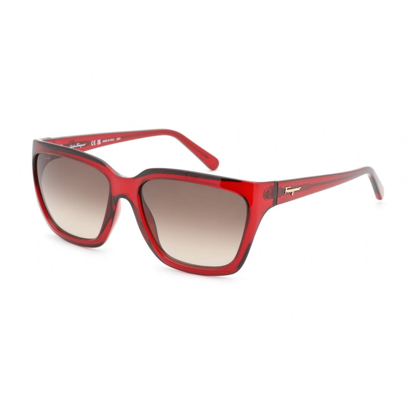 Salvatore Ferragamo SF1018S Sunglasses CRYSTAL WINE / Brown Gradient Women's-AmbrogioShoes