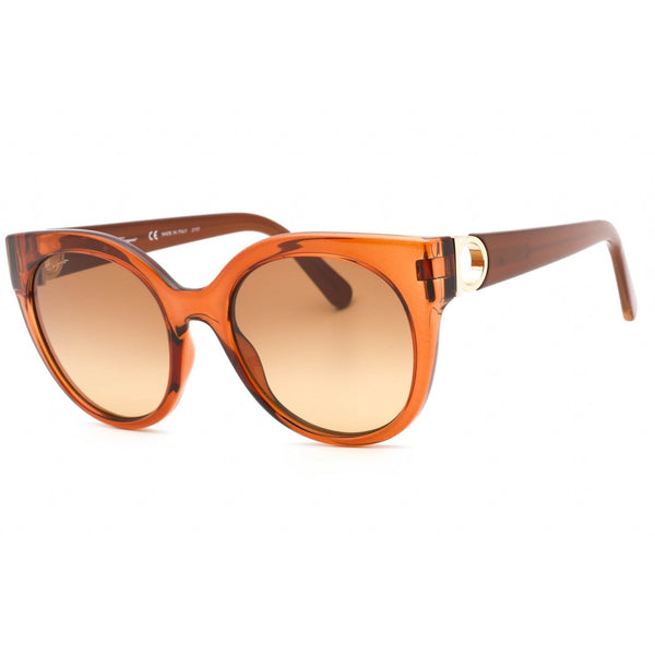 Salvatore Ferragamo SF1031S Sunglasses CRYSTAL CARAMEL/Brown Gradient-AmbrogioShoes