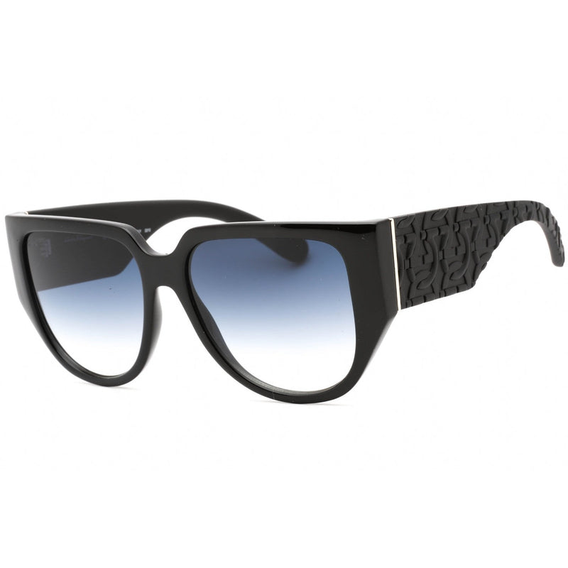 Salvatore Ferragamo SF1088SE Sunglasses BLACK / Blue Gradient Women's-AmbrogioShoes