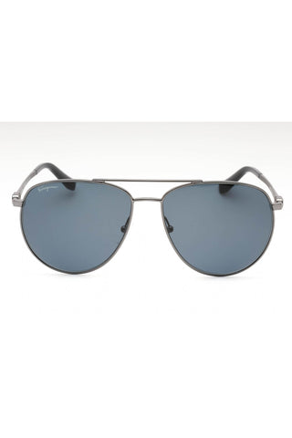 Salvatore Ferragamo SF157S Sunglasses Dark Gunmetal / Blue-AmbrogioShoes