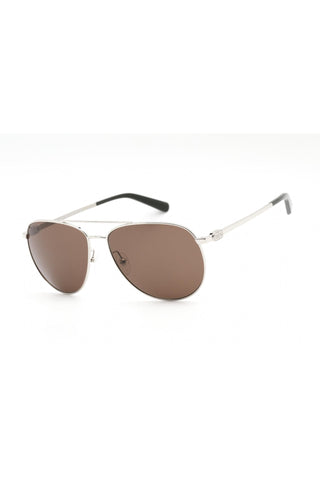 Salvatore Ferragamo SF157S Sunglasses Silver / Brown Polarized-AmbrogioShoes