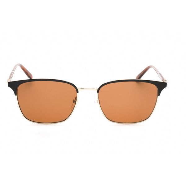 Salvatore Ferragamo SF180S Sunglasses Onyx/shiny gold / Solid Brown-AmbrogioShoes