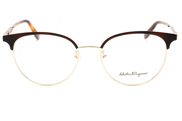 Salvatore Ferragamo SF2201 Eyeglasses Gold/Tortoise/Clear demo lens-AmbrogioShoes