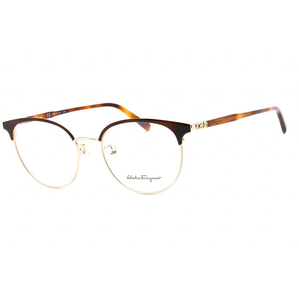 Salvatore Ferragamo SF2201 Eyeglasses Gold/Tortoise/Clear demo lens-AmbrogioShoes