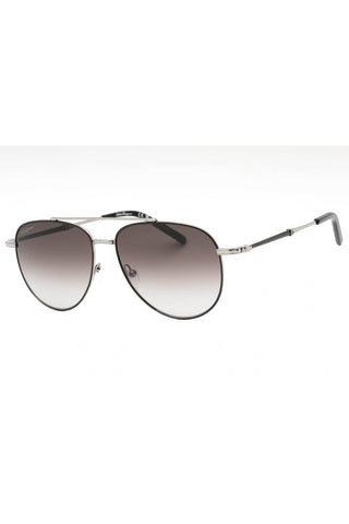 Salvatore Ferragamo SF226S Sunglasses Black/Light Ruthenium / Grey Gradient-AmbrogioShoes