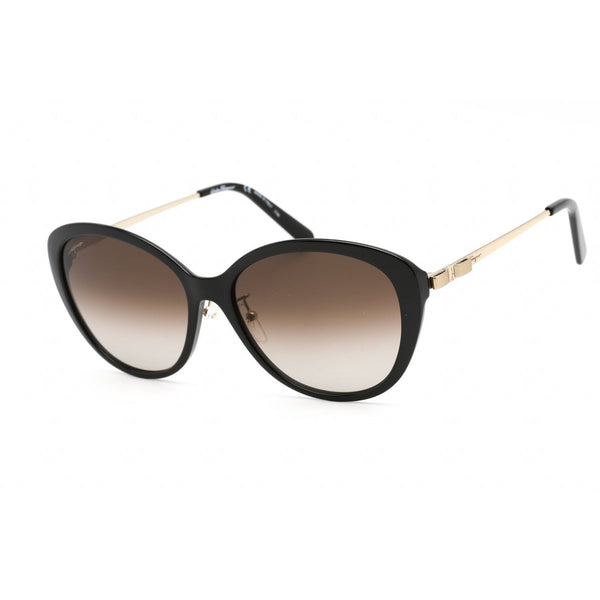 Salvatore Ferragamo SF973SA Sunglasses BLACK/Brown Gradient-AmbrogioShoes