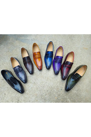 Carrucci KS478-503 Leather Penny Loafer