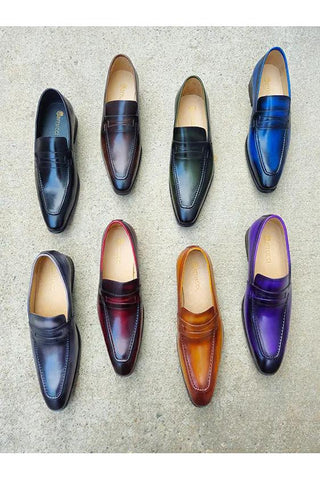 Carrucci KS478-503 Leather Penny Loafer