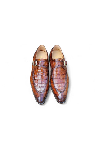 Single Monk Buckle Split Toe Loafer