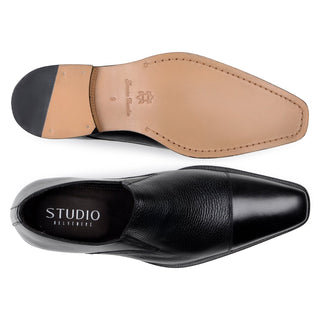 Studio Belvedere Andreo Men's Shoes Deer-Skin / Calf-Skin Leather Cap-Toe Slip-On Loafer (SBV1012)-AmbrogioShoes