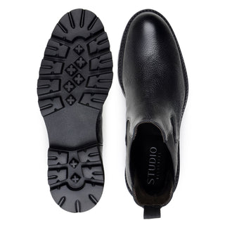 Studio Belvedere Asher Men's Shoes Full Grain Leather Chelsea Boot (SBV1023)-AmbrogioShoes