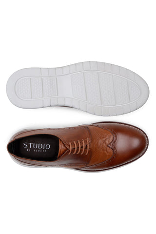 Studio Belvedere Enzo Deer-Skin / Calf-Skin Leather Casual Derby (SBV1000)-AmbrogioShoes