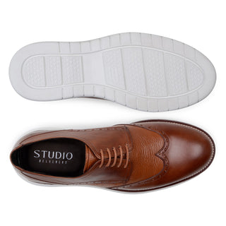 Studio Belvedere Enzo Men's Shoes Deer-Skin / Calf-Skin Leather Casual Derby (SBV1000)-AmbrogioShoes