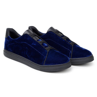 Studio Belvedere Eros Men's Shoes Velvet / Calf-Skin Leather Slip-On Sneaker (SBV1014)-AmbrogioShoes