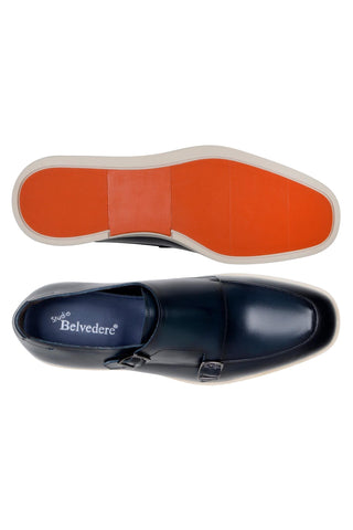 Studio Belvedere Marcio Nappa Leather Double Monk-Strap (SBV1008)-AmbrogioShoes