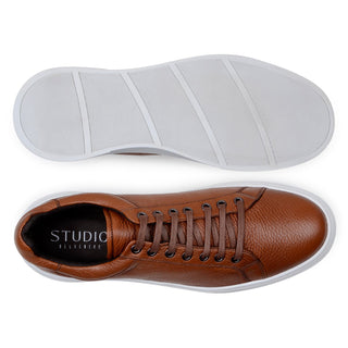 Studio Belvedere Matteo Men's Shoes Deer-Skin Leather Casual Sneaker (SBV1001)-AmbrogioShoes
