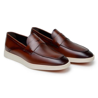 Studio Belvedere Maurizio Men's Shoes Nappa Leather Penny Loafer (SBV1007)-AmbrogioShoes
