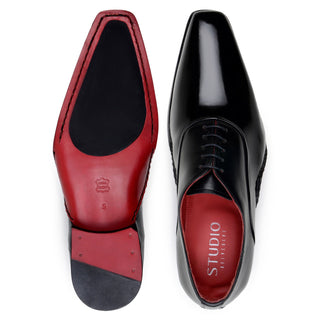Studio Belvedere Nero Leather Oxford-AmbrogioShoes