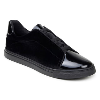 Studio Belvedere Silvano Men's Shoes Velvet / Patent Leather Slip-On Sneaker (SBV1016)-AmbrogioShoes