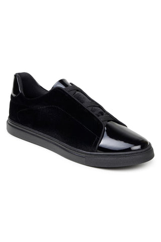 Studio Belvedere Silvano Velvet / Patent Slip-On Sneaker (SBV1016)-AmbrogioShoes
