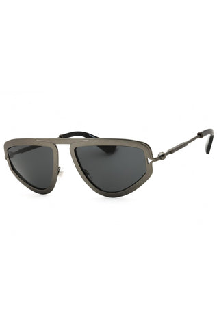 Burberry 0BE3150 men's metal aviator sunglasses in gunmetal grey with dark tinted lenses and a modern geometric frame.
