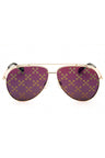 7655 - Gold Brown/ Purple Blue