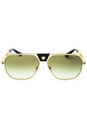 10028E - Polished gold / green gradient lense