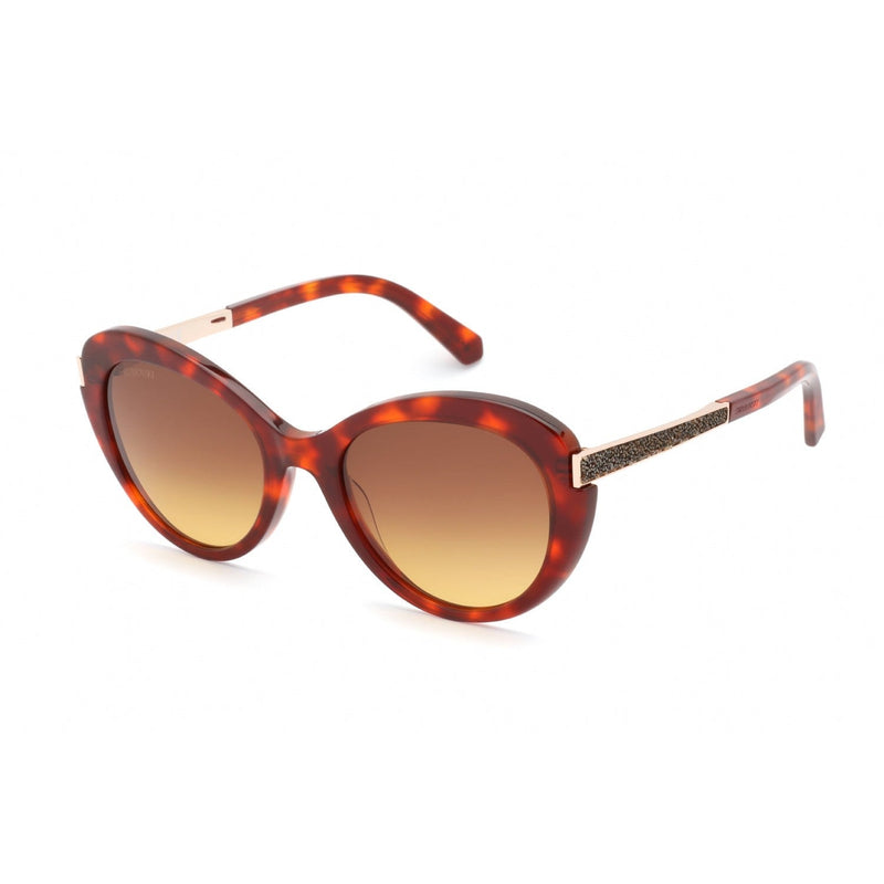 Swarovski SK0327 Sunglasses Dark Havana / Gradient Brown Women's-AmbrogioShoes