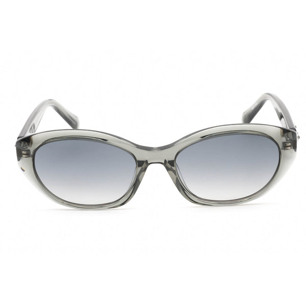 Swarovski SK0384 Sunglasses Transparent Dark Grey / Dark Grey Gradient-AmbrogioShoes