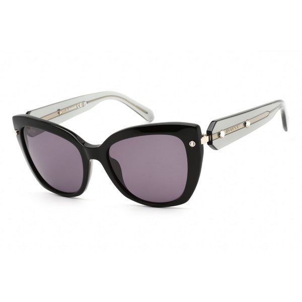 Swarovski SK0391 Sunglasses Shiny Black / Smoke-AmbrogioShoes