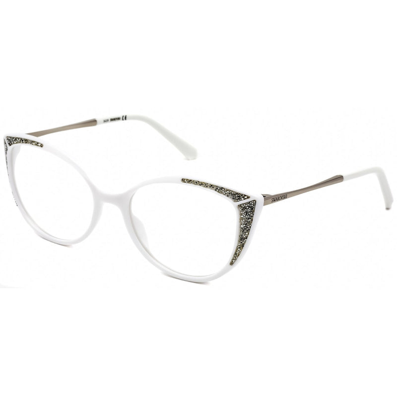 Swarovski SK5362 Eyeglasses White / Clear Lens-AmbrogioShoes