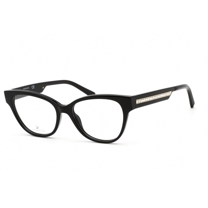 Swarovski SK5392 Eyeglasses Shiny Black / Clear Lens-AmbrogioShoes