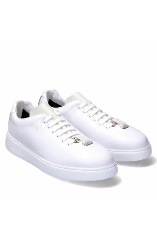 T-Kit Antique White Fabric / Leather-AmbrogioShoes