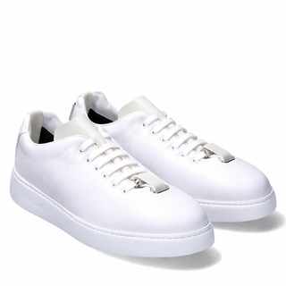 T-Kit Antique White Fabric / Leather-AmbrogioShoes