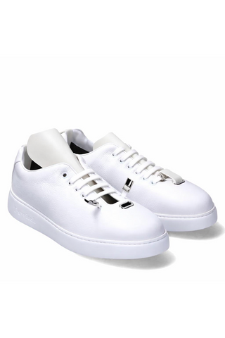 T-Kit Antique White Fabric / Leather-AmbrogioShoes