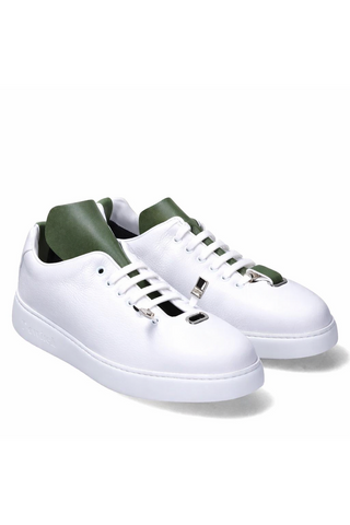 T-Kit Garden Green Fabric / Leather-AmbrogioShoes
